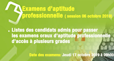 Candidats admis pour passer les examens oraux d'aptitude professionnelle d'accès à plusieurs grades Candidats admis pour passer les examens oraux d'aptitude professionnelle d'accès à plusieurs grades